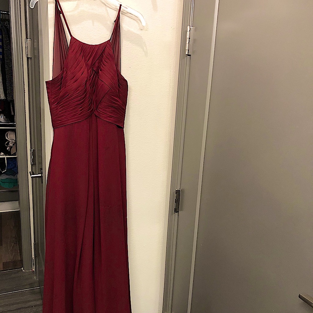 Azazie Ginger Cabernet bridesmaid dress